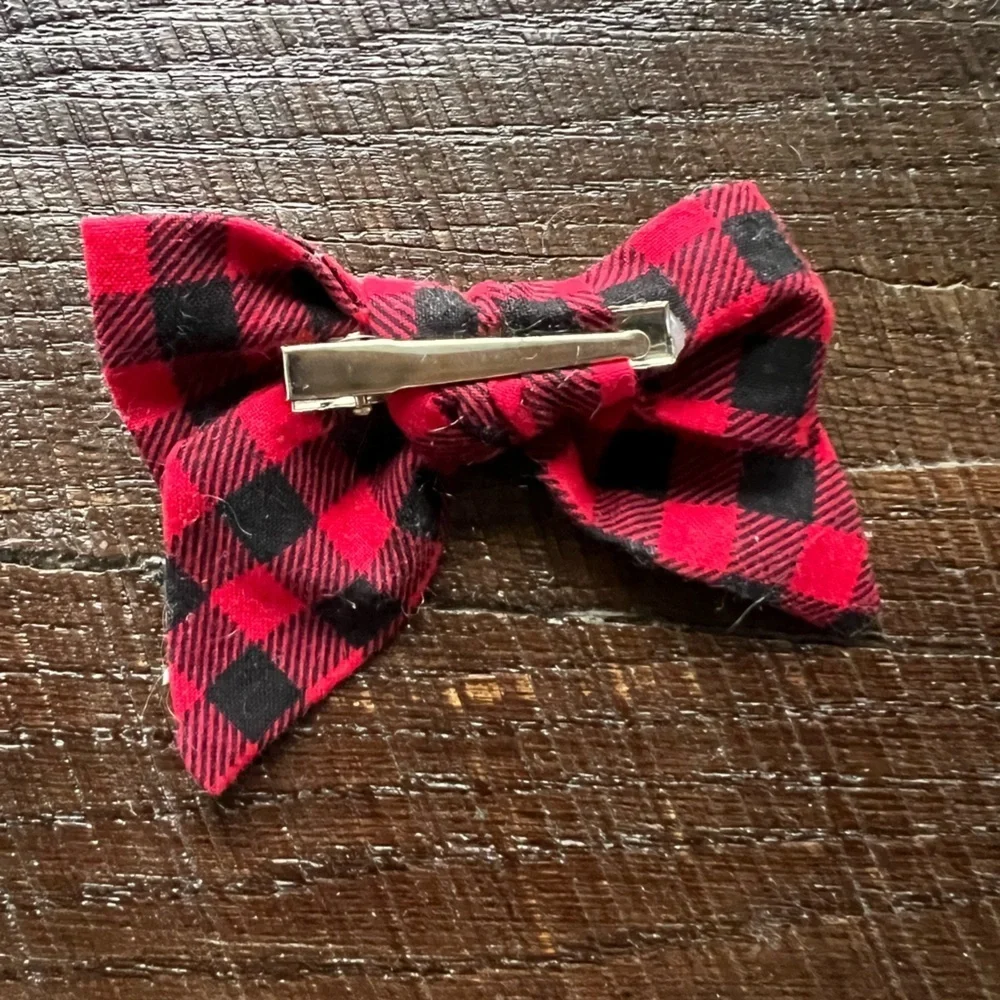 Plaid clip bow 3 for $10